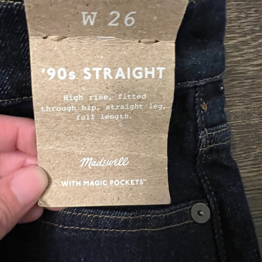 Madewell - 90s Straight - Women’s 26 - Dark Wash - NWT - Picture 2 of 7